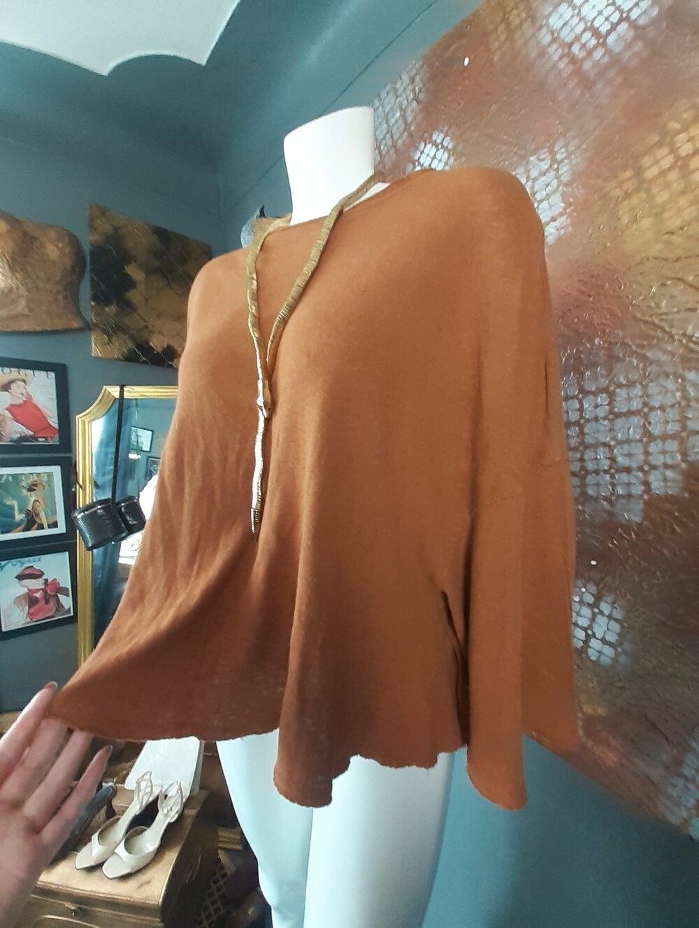 Zara Nwt Women's Lightweight Knit Top - Rust/Brown - Picture 11 of 12